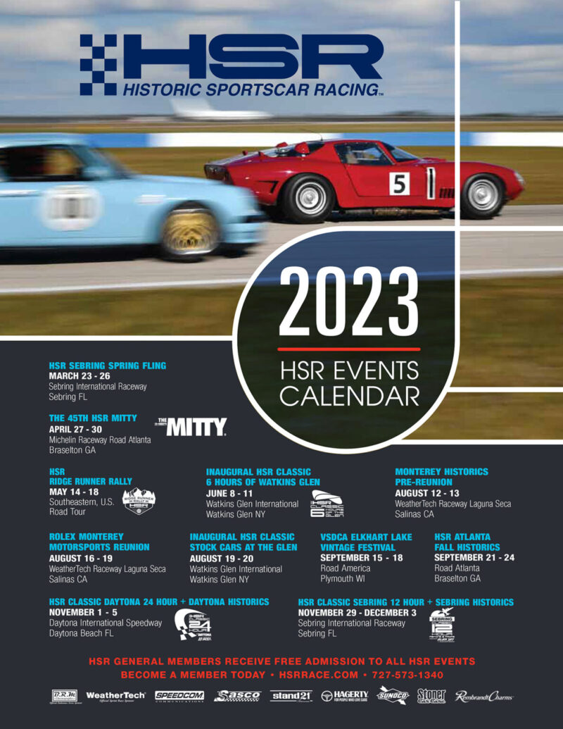 HSR Race Calendar Vintage Stock Car Racing